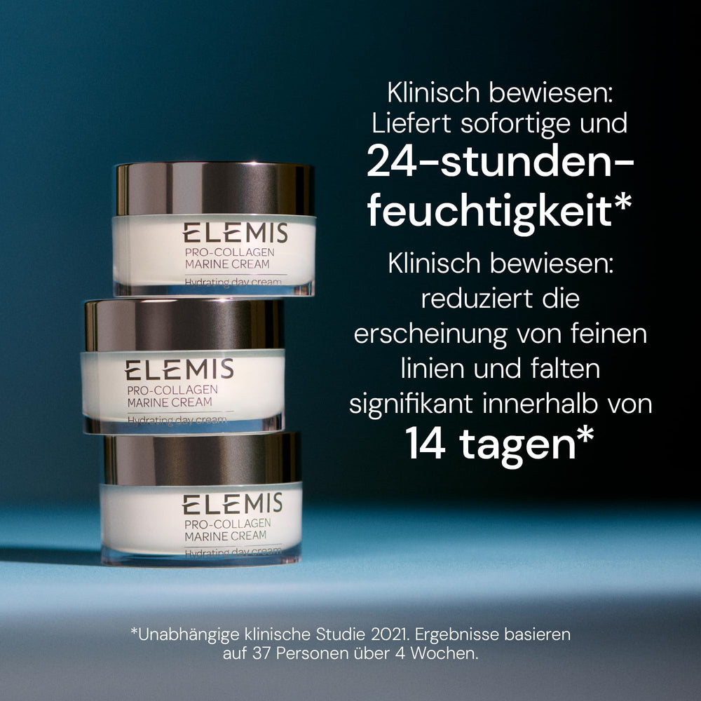 ELEMIS Pro-Collagen Marine Cream on the face during application smoothing and hydrating skin