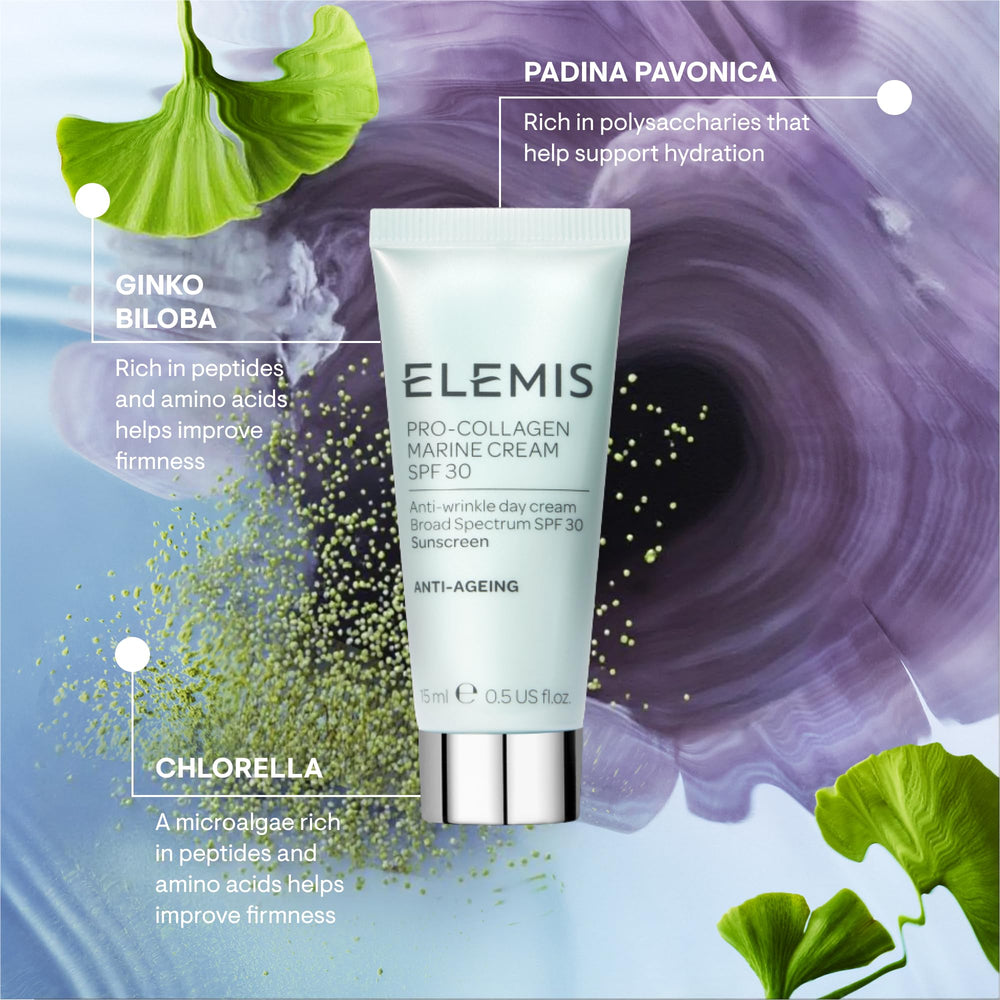 ELEMIS Pro-Collagen Marine Cream SPF 30 hands applying cream demonstrates daily use.