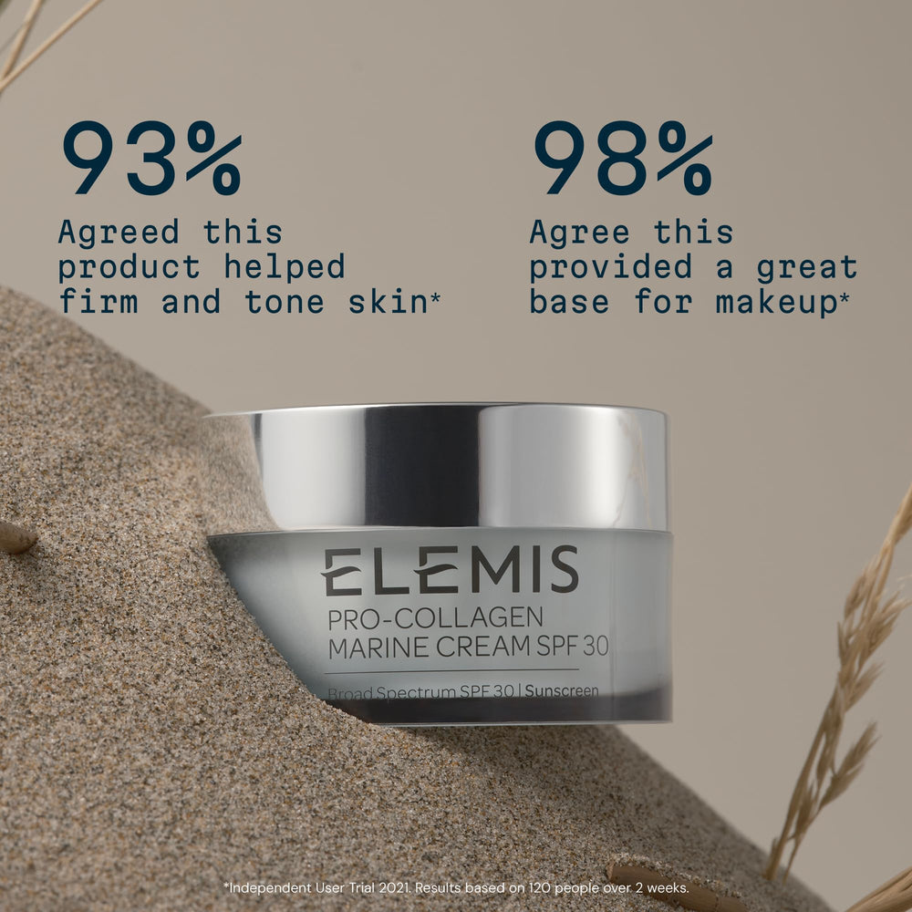 Elemis Pro-Collagen Marine Cream SPF 30 jar close-up with glossy lid
