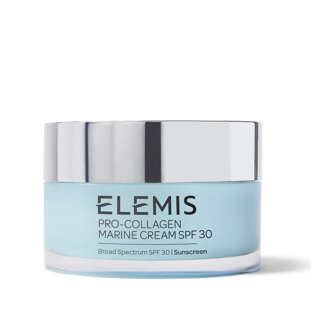 Elemis Pro-Collagen Marine Cream SPF 30 texture being spread for lightweight hydration