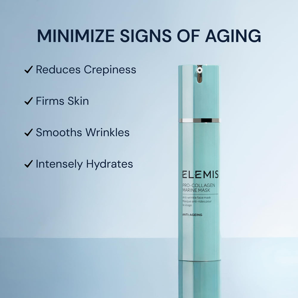 ELEMIS Pro-Collagen Marine Mask jar full view suggesting weekly anti-aging care.