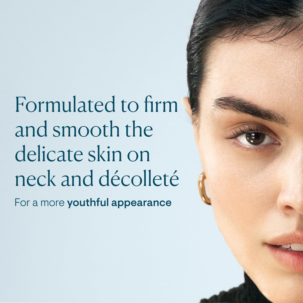 ELEMIS Pro-Collagen Neck Balm texture swirl highlights moisture and plumpness.