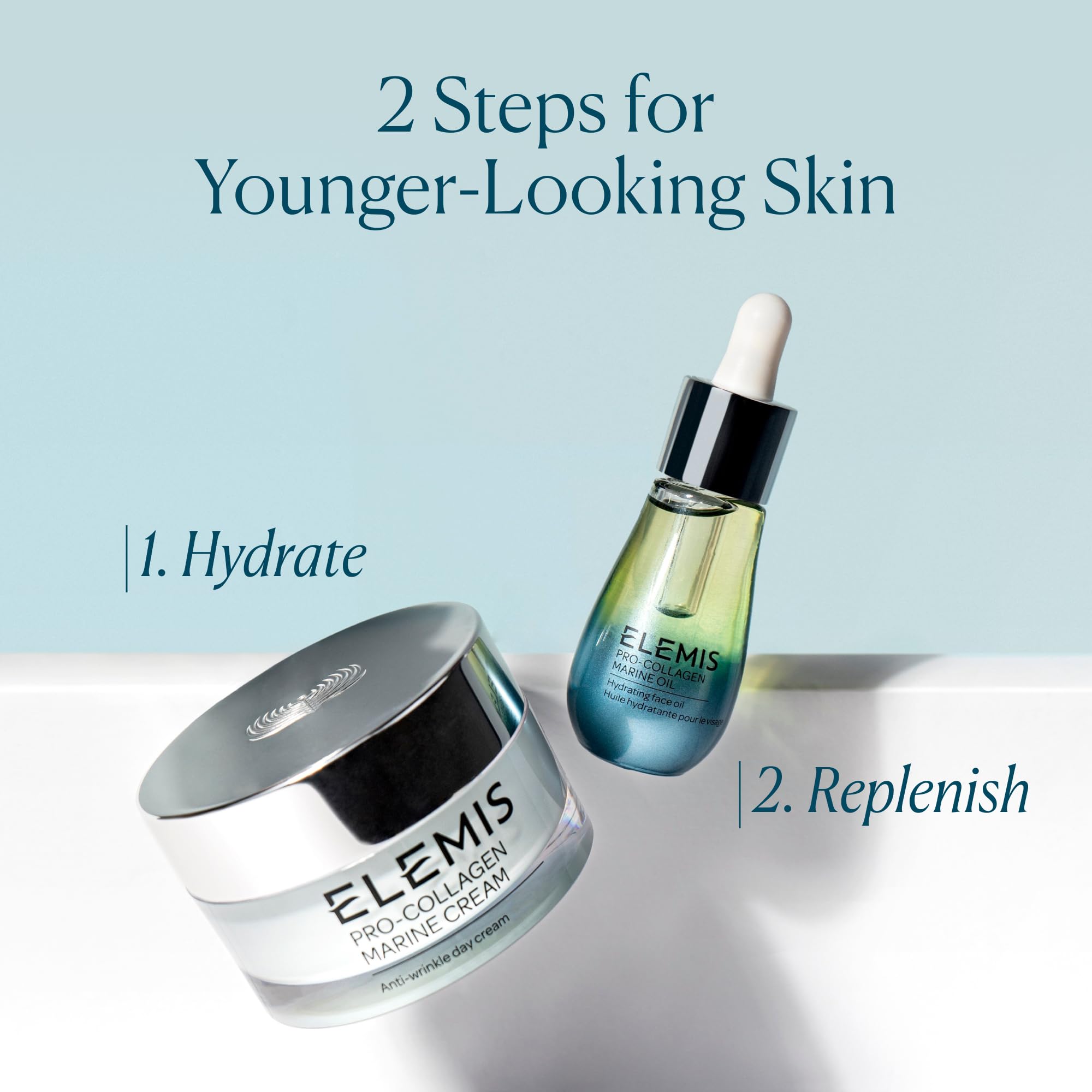 Face with oil base providing a lightweight, makeup-ready glow from ELEMIS Pro-Collagen Marine Oil
