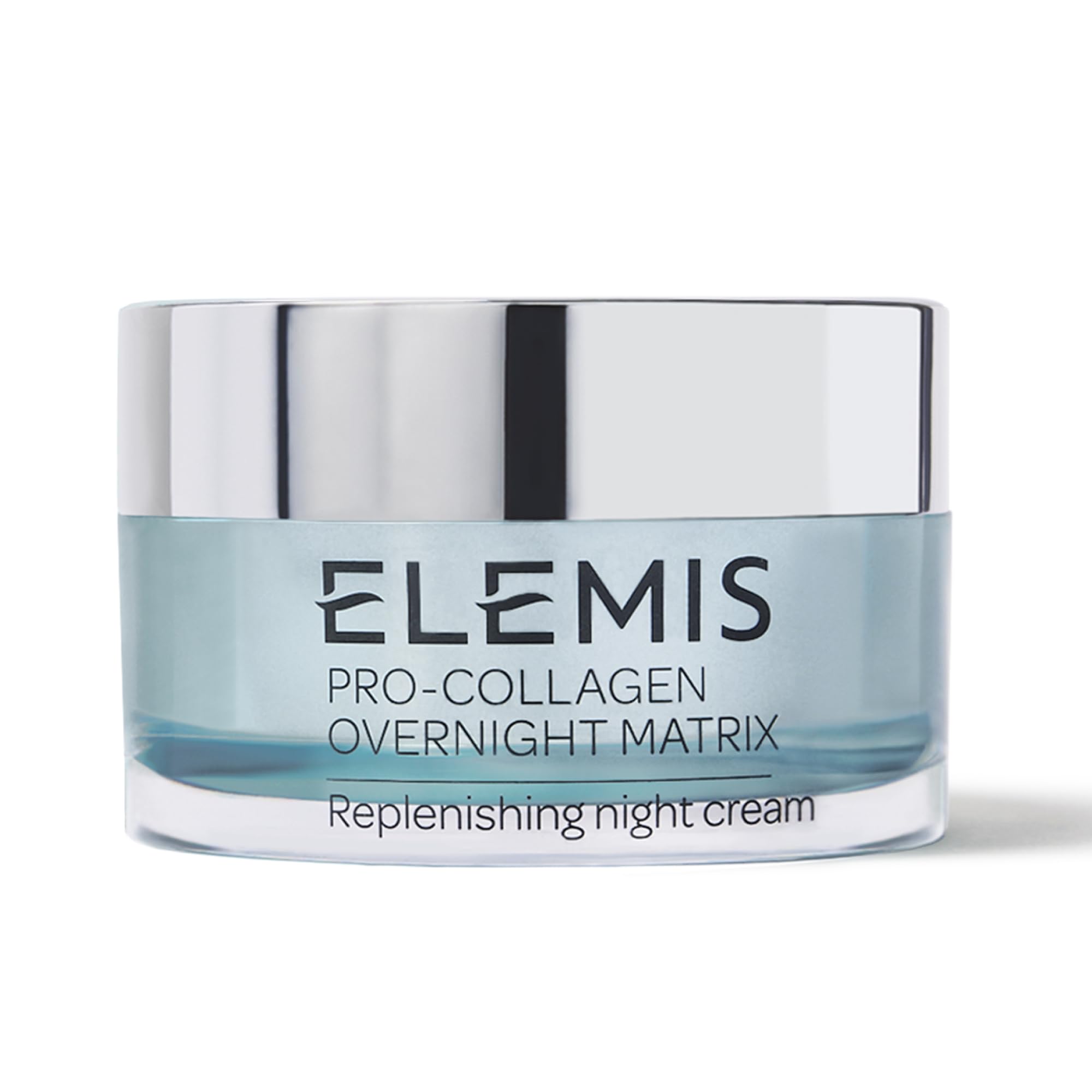 Elemis Pro-Collagen Overnight Matrix bottle for overnight firming hydration.
