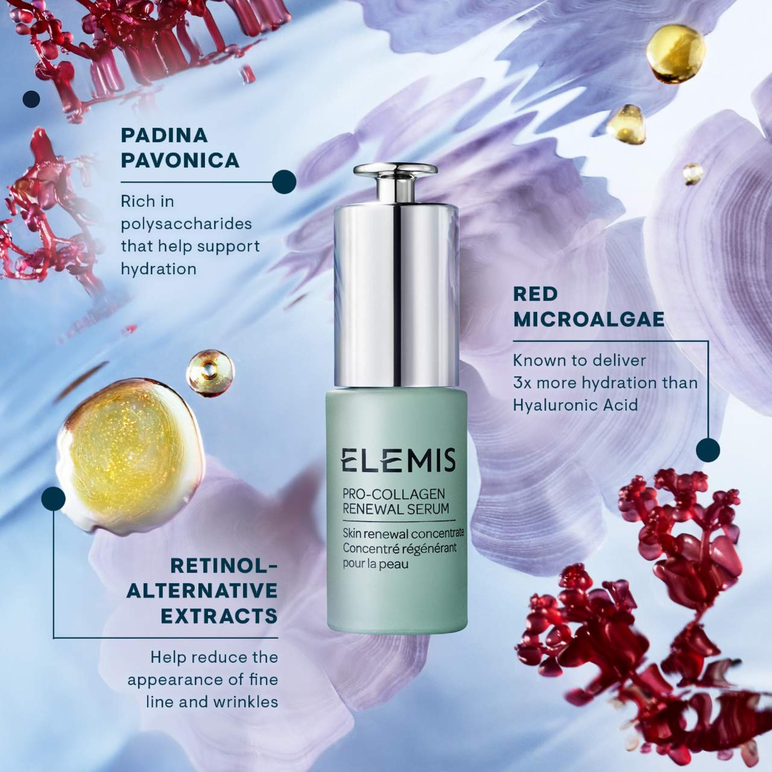 elemis pro-collagen renewal serum compact-15ml ready for on-the-go routines