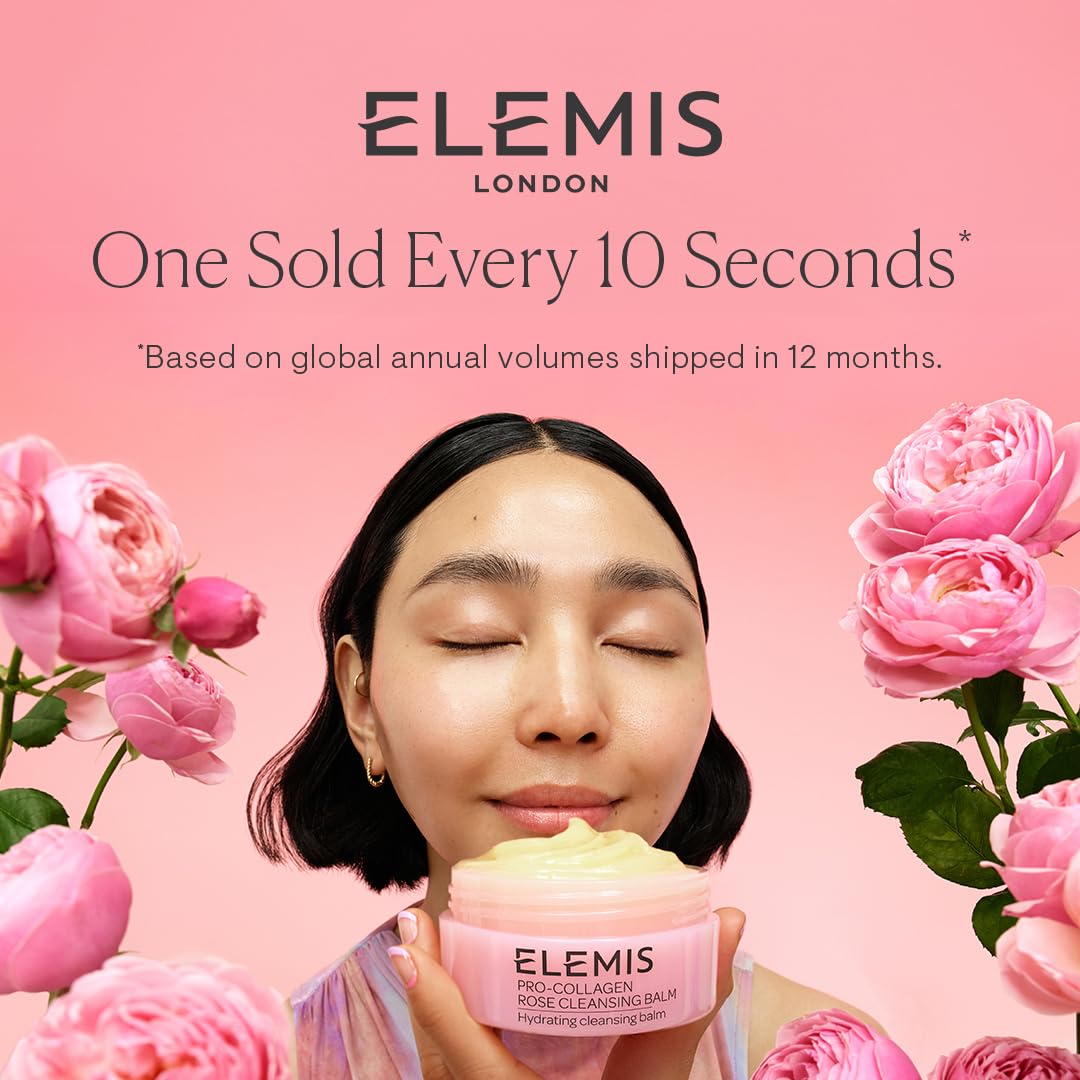 Elemis Pro-Collagen Rose Cleansing Balm water rinse demonstrates makeup removal