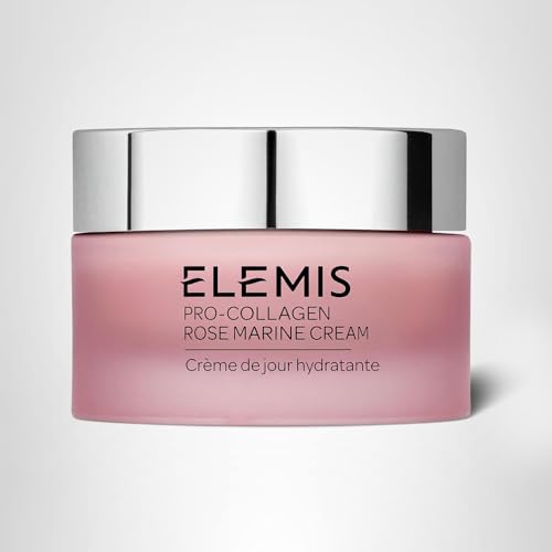 Elemis Pro-Collagen Rose Marine Cream swatch on skin—soothing, supple finish.