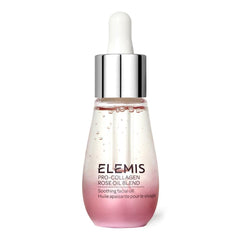 ELEMIS Pro-Collagen Rose oil bottle close-up for radiant, dewy complexion.