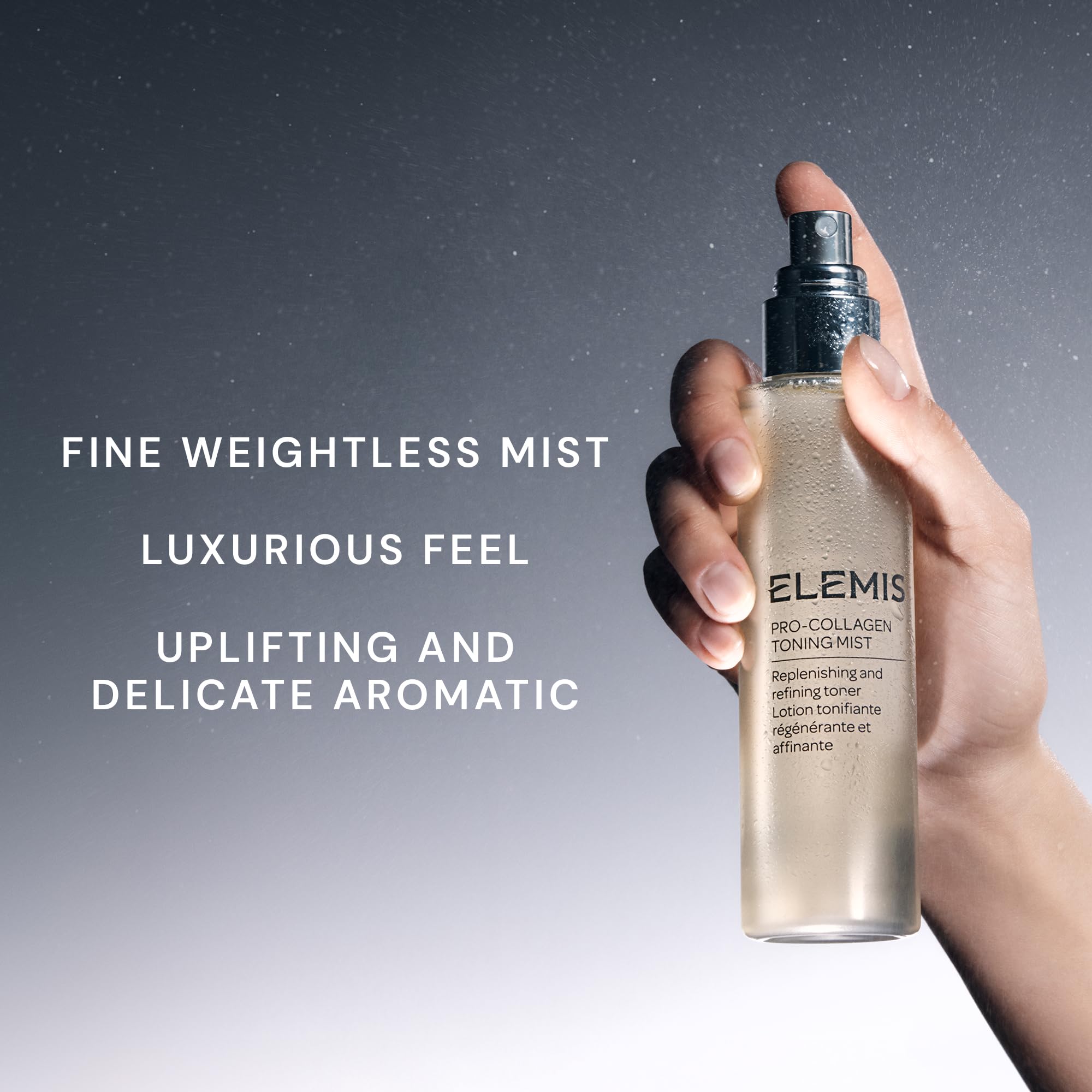 Elemis Pro-Collagen Toning Mist ferment balance for pore refinement