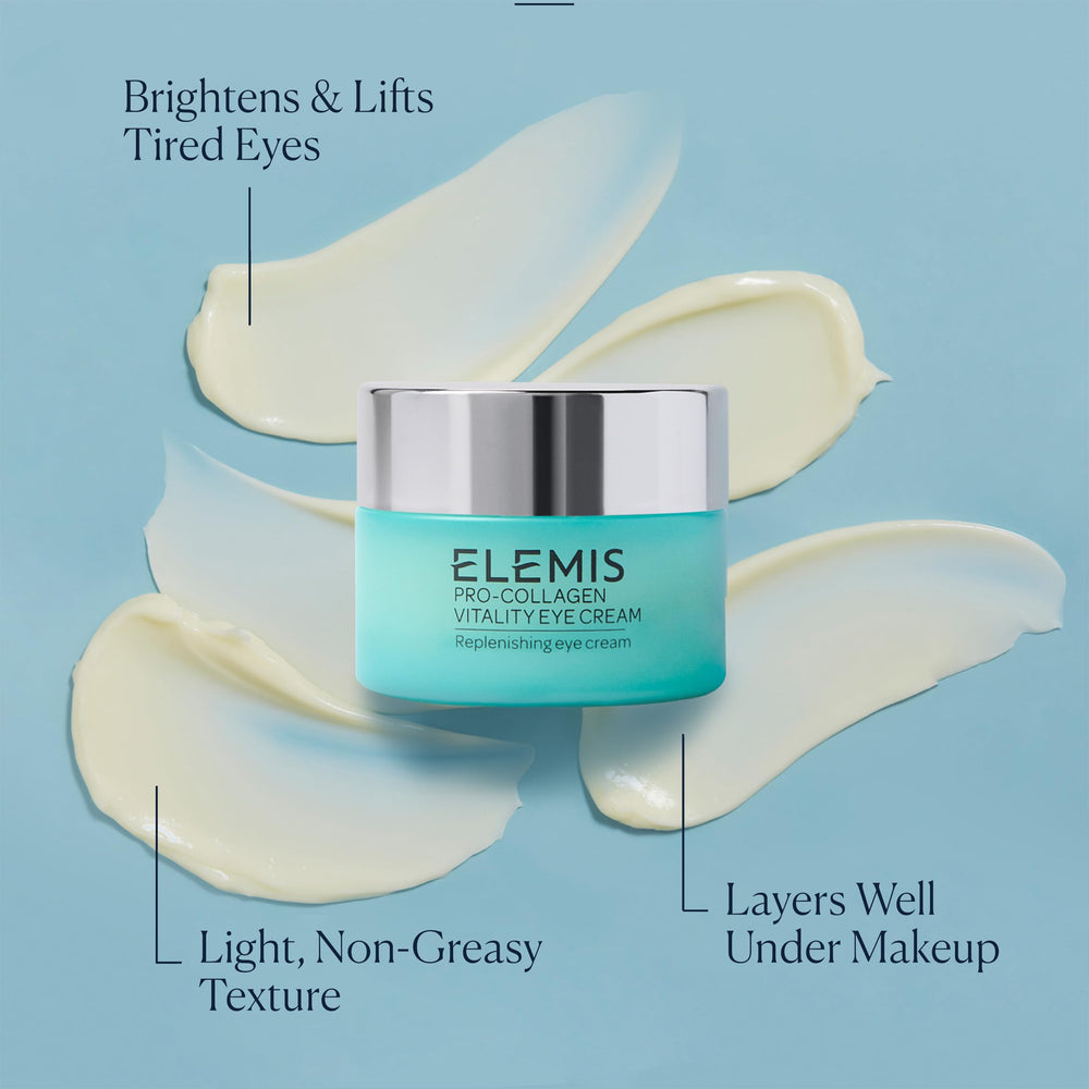 ELEMIS Pro-Collagen Vitality Eye Cream dab-on application, immediate moisture boost