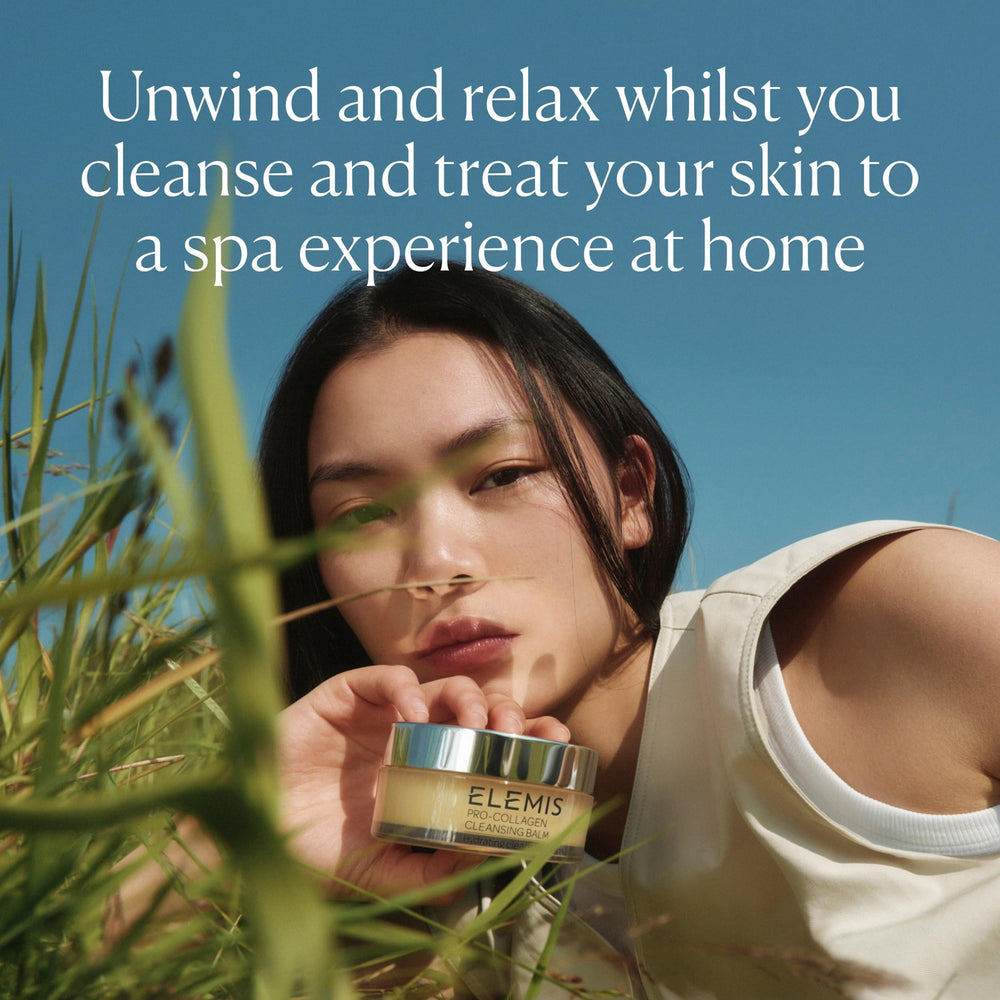ELEMIS balm removing waterproof makeup for a clean, comfortable finish.