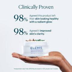 Elemis Skin Bliss Capsules break-open action reveals fresh antioxidant oil for morning hydration.