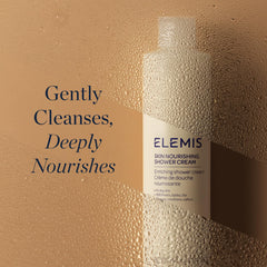 Elemis Skin Nourishing Shower Cream lather shows rich foam for daily cleansing.