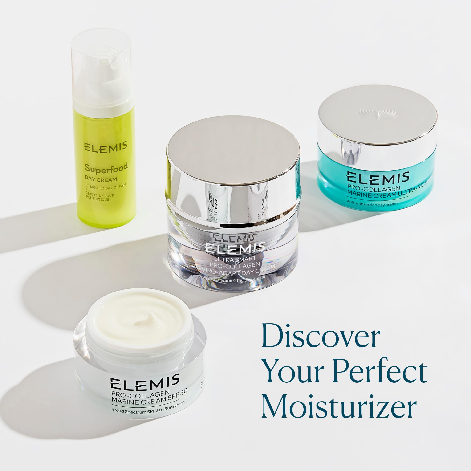 Applying ELEMIS Superfood Day Cream as part of a daily routine for fresh skin.