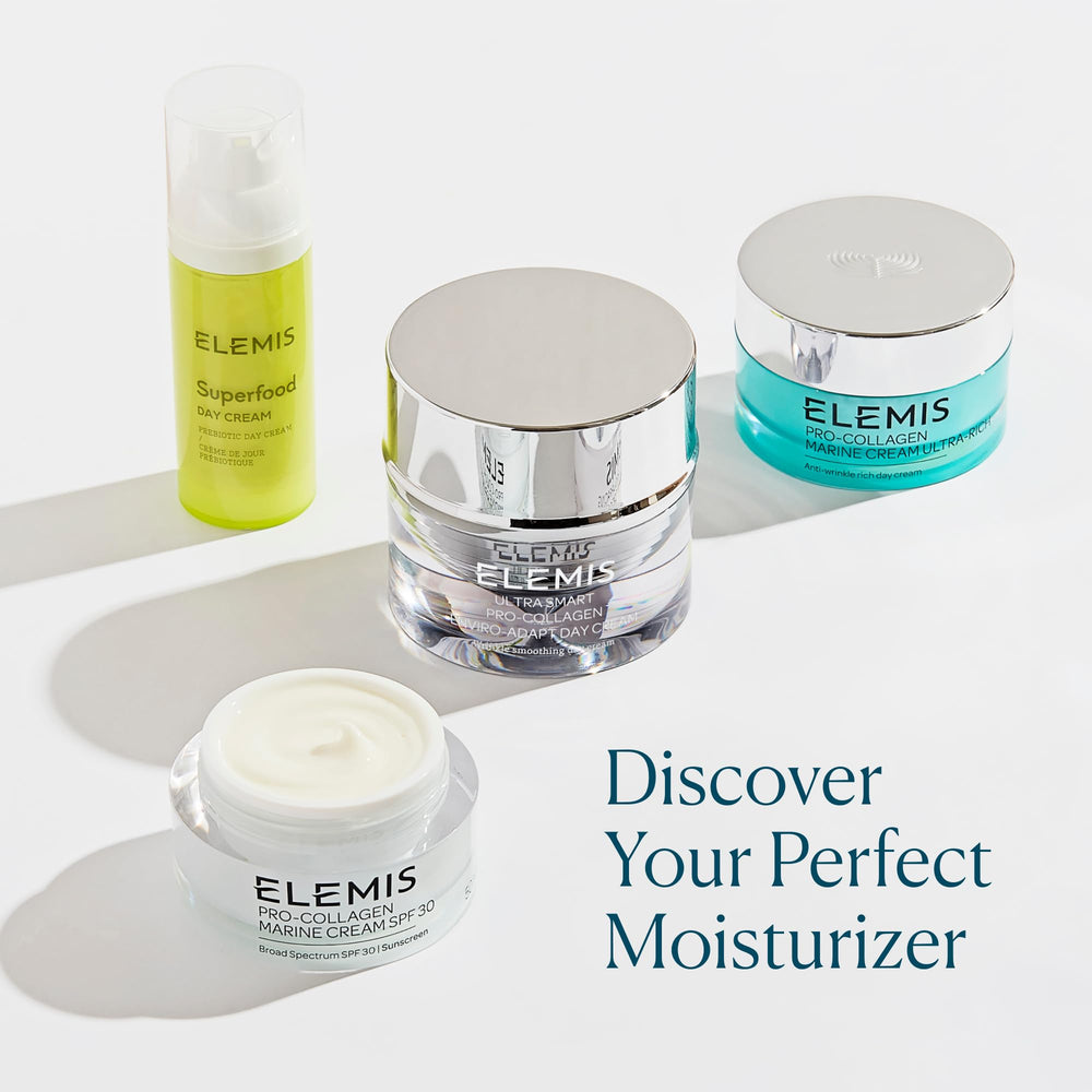 Applying ELEMIS Superfood Day Cream as part of a daily routine for fresh skin.