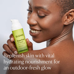 Texture swatch of ELEMIS Superfood Day Cream showing a lightweight finish.