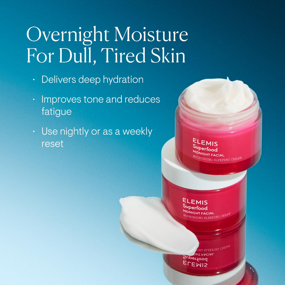Elemis Midnight Facial jar close-up with rich texture and smooth finish