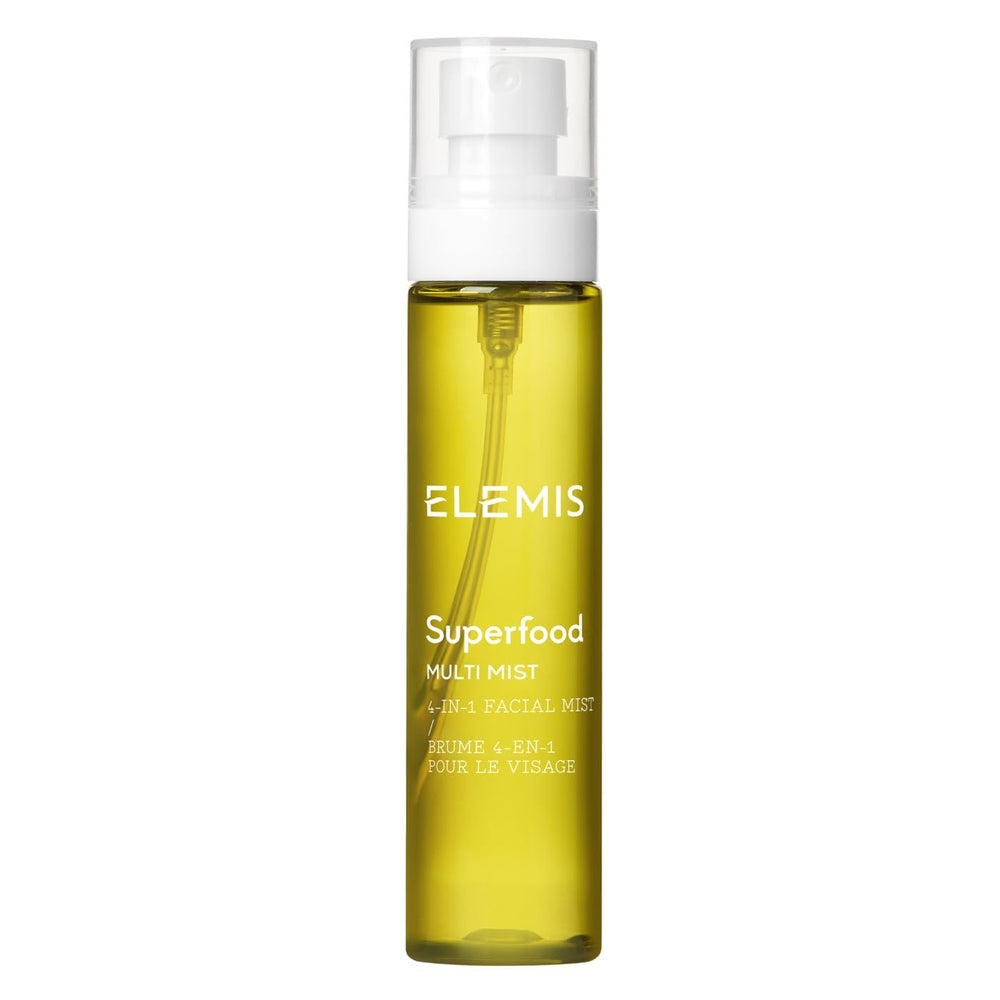 ELEMIS Superfood Multi Mist bottle ready for hydrating, dewy skin.