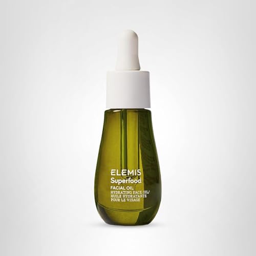 ELEMIS Superfood Oil with droplet visible shows easy-use daytime routine