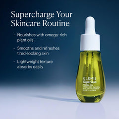 ELEMIS Superfood Oil with broccoli and rosehip ingredients showcased for nourishment