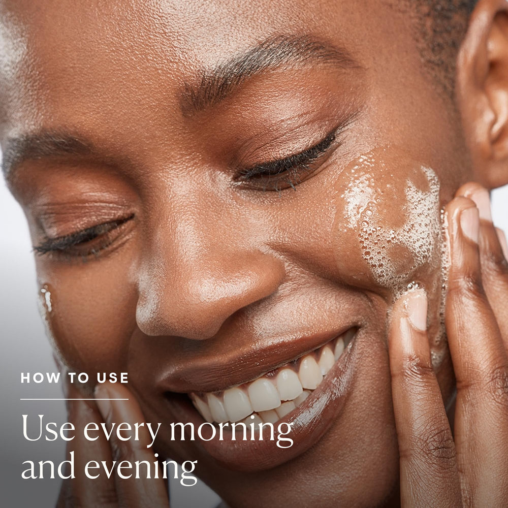 Elemis Superfood Facial Wash foam lather demonstrates refreshing cleanse.