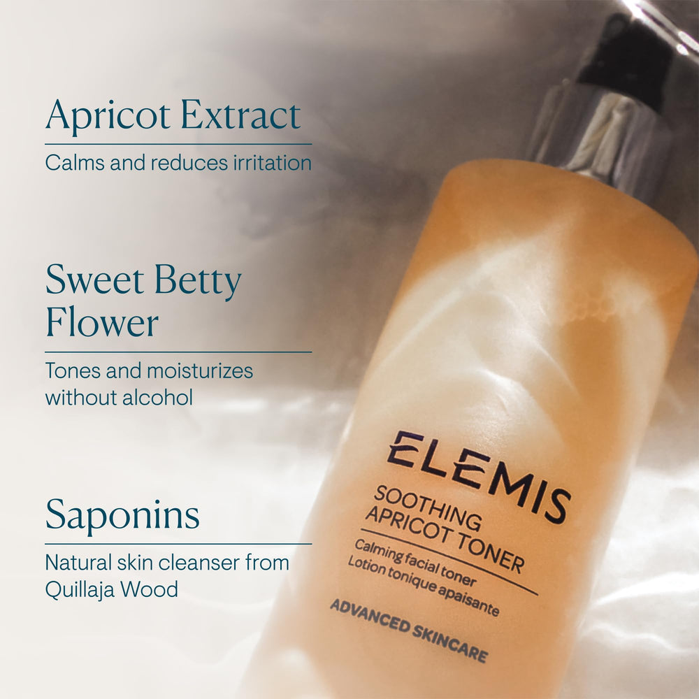 Elemis Soothing Apricot Toner supports ultra-sensitive skin in simple routines.
