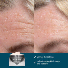 ELEMIS Ultra Smart Night Genius cream swirls showcasing rich texture for hydration.