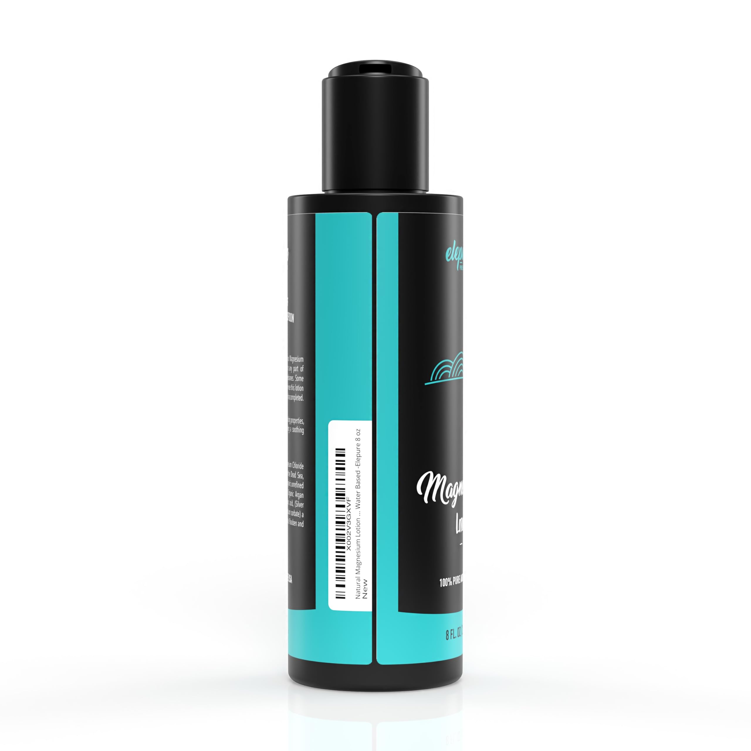 Elepure Natural Magnesium Lotion pour demonstrates easy dosing for application.