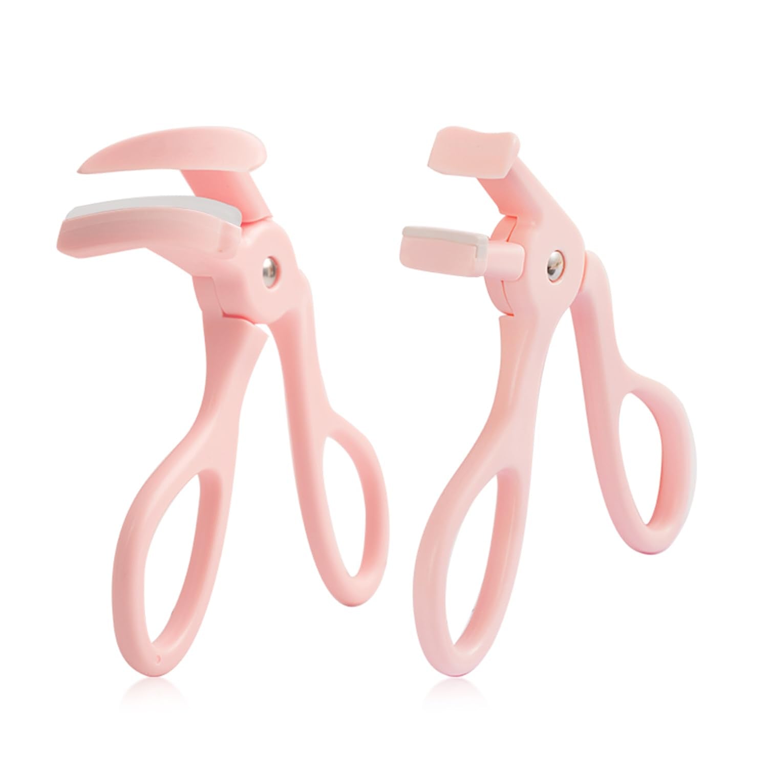 ELESDA eyelash curler left view showing precise lash placement for natural lift
