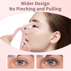 ELESDA eyelash curler right view with ergonomic grip for comfortable curling