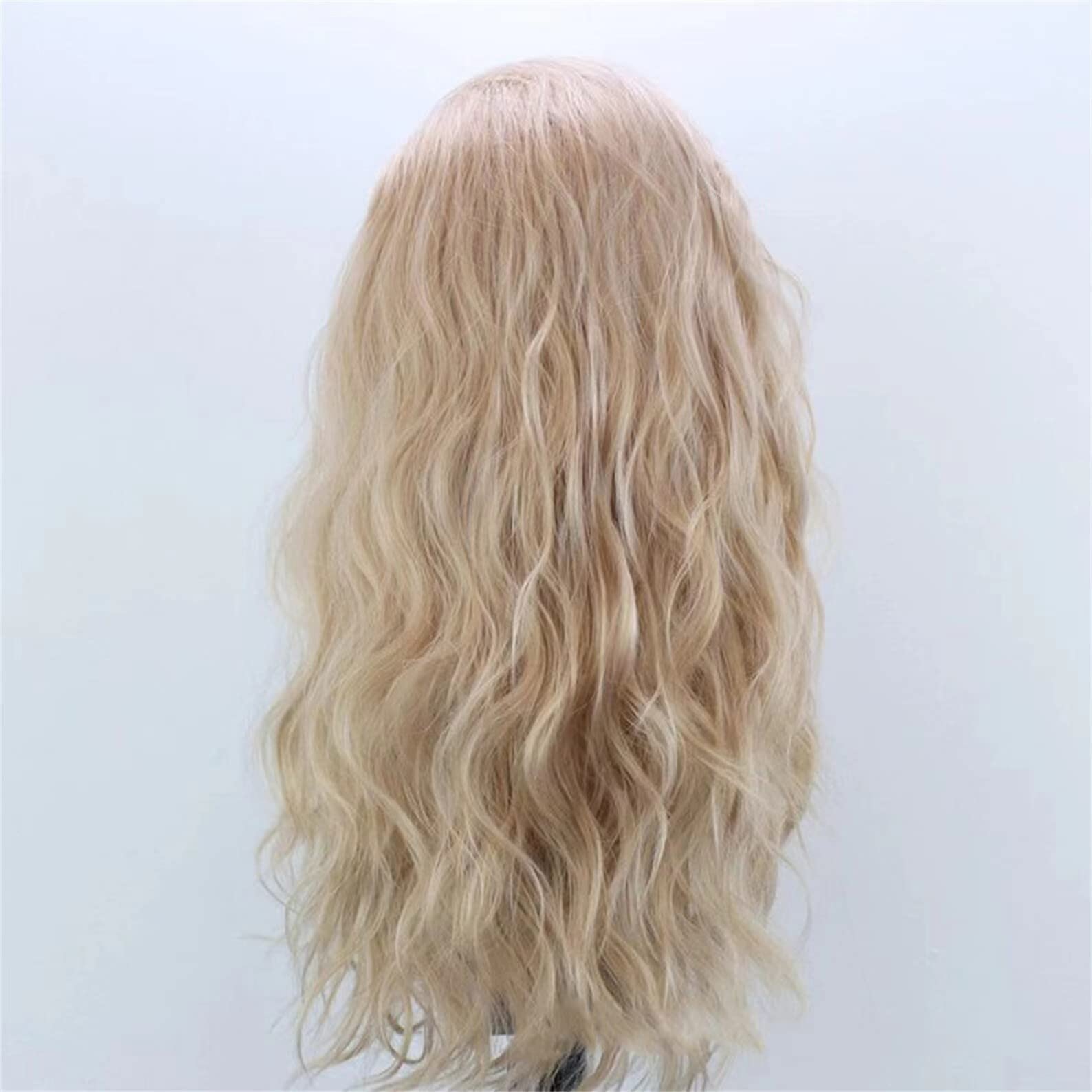 ELESTY golden blonde lace-front detail for a natural, seamless look