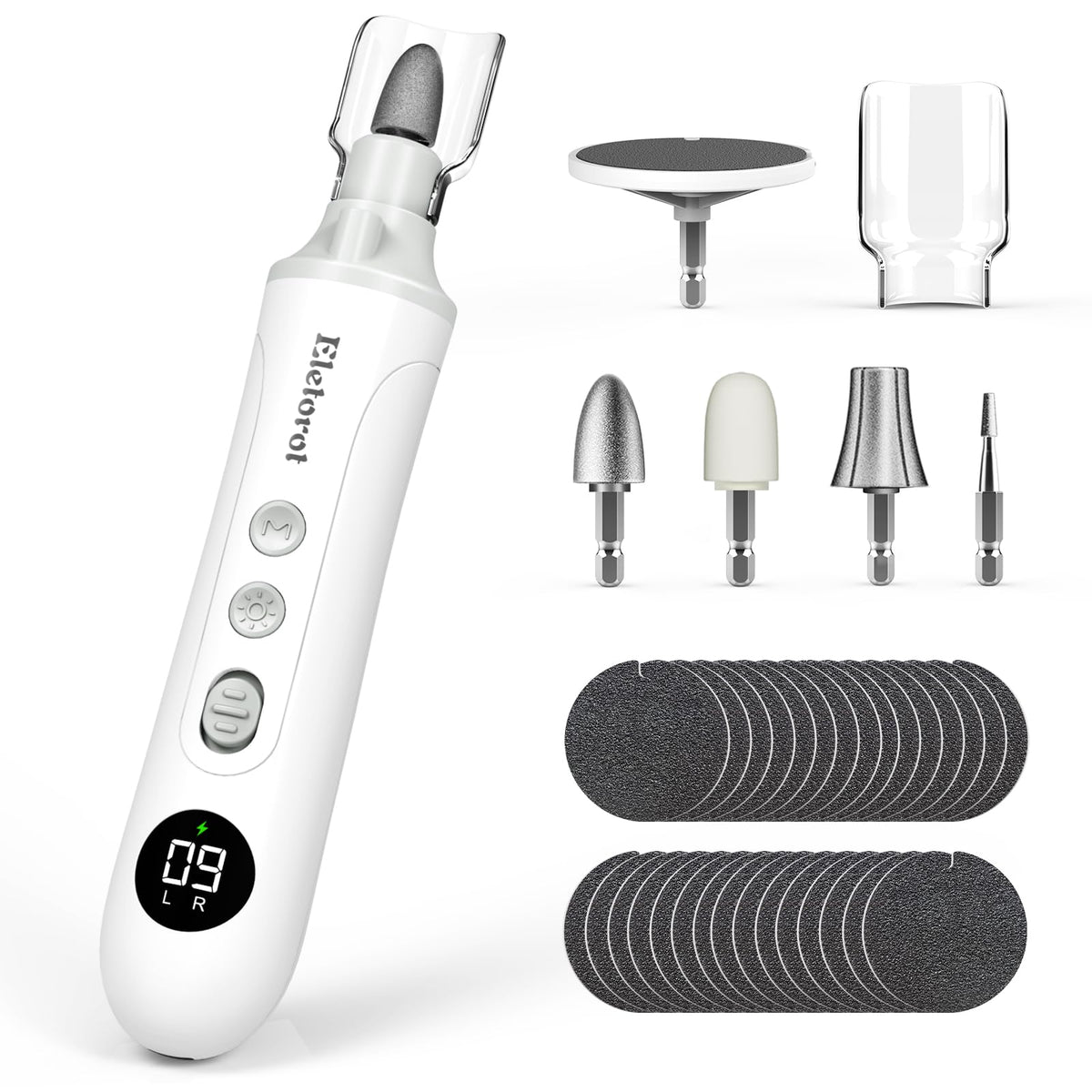 Eletorot electric nail file set packaging box showing premium salon tools for home nail care
