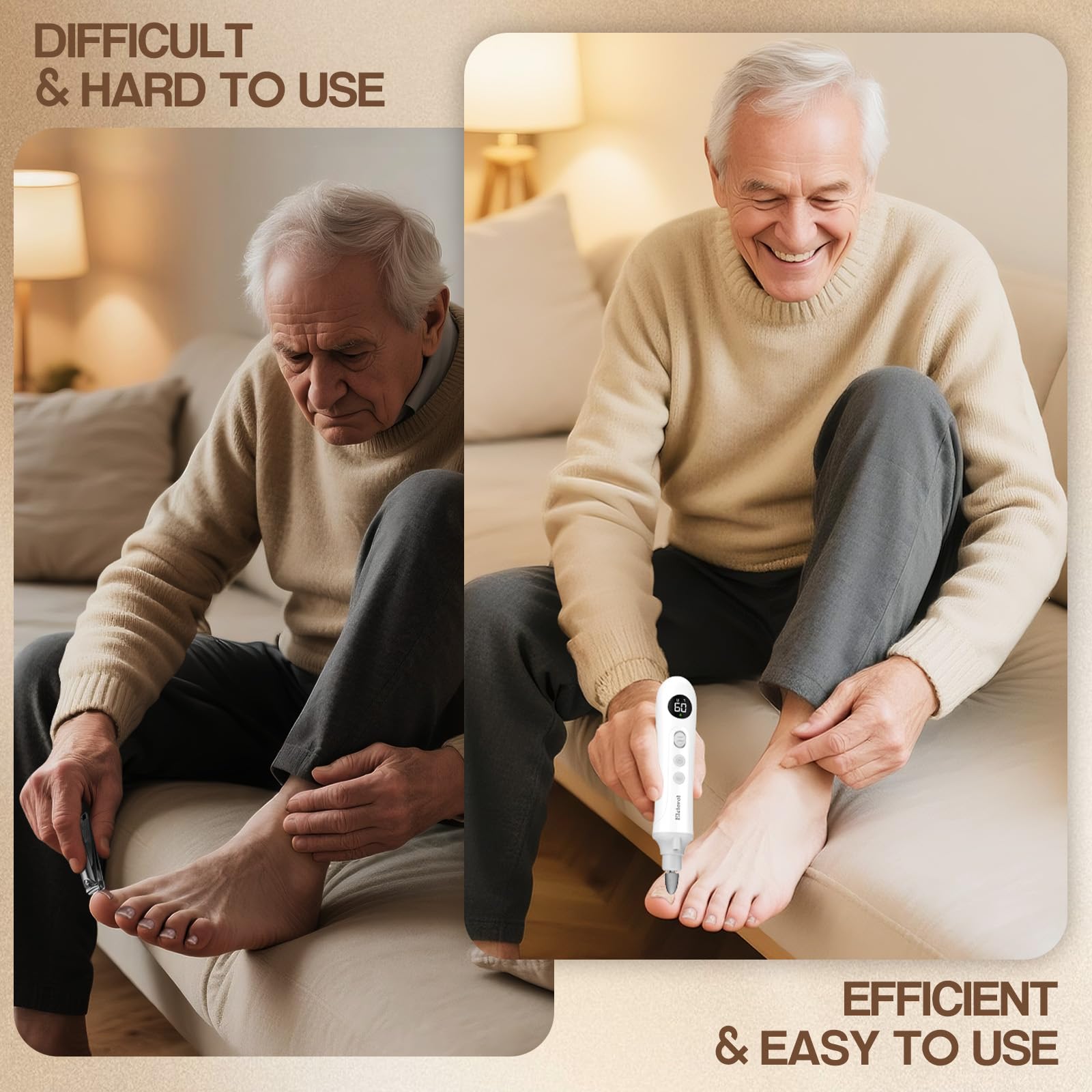 Eletorot nail file attachments shown for versatile trimming and smoothing at home