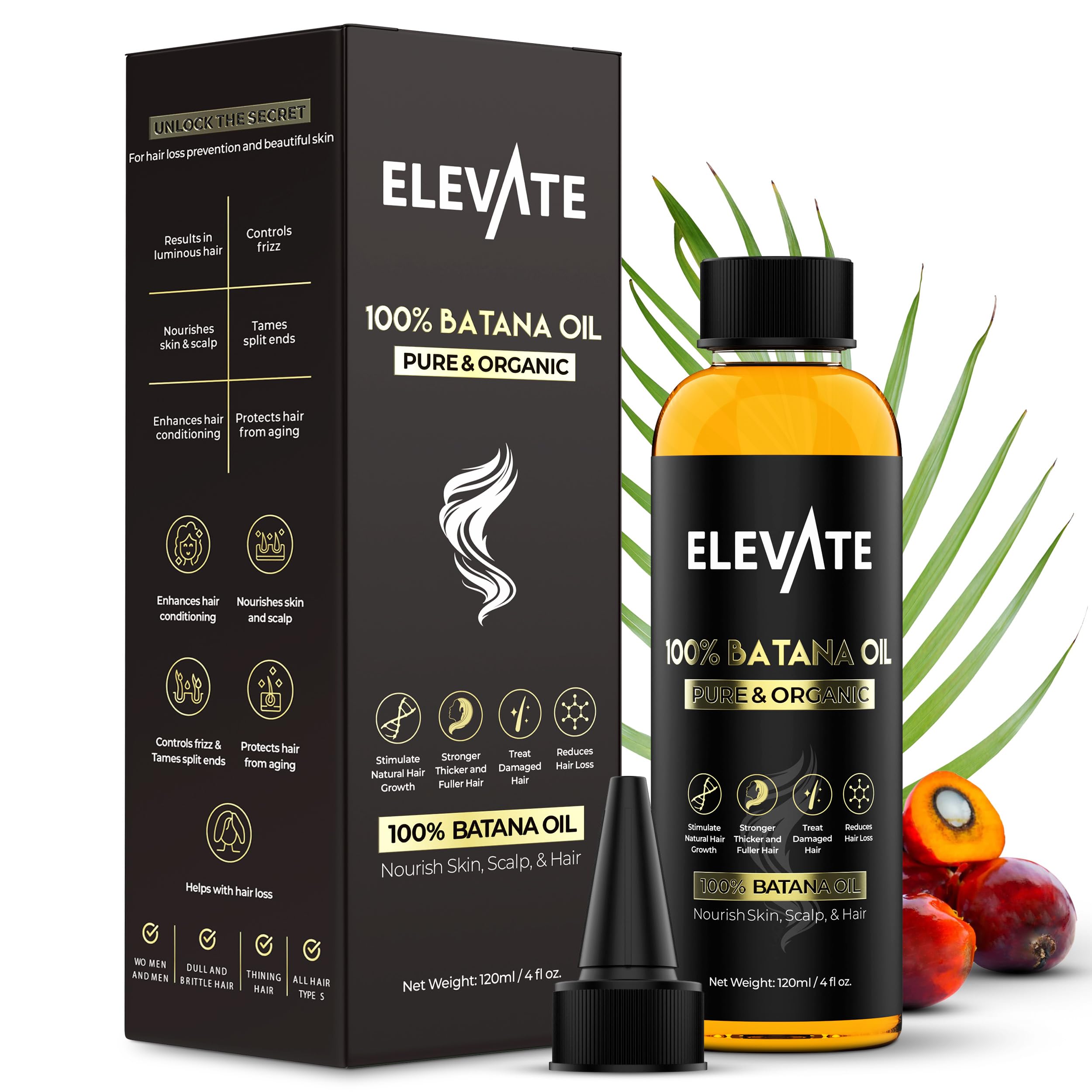 Elevate Batana Oil 2-pack display ideal for shared routines