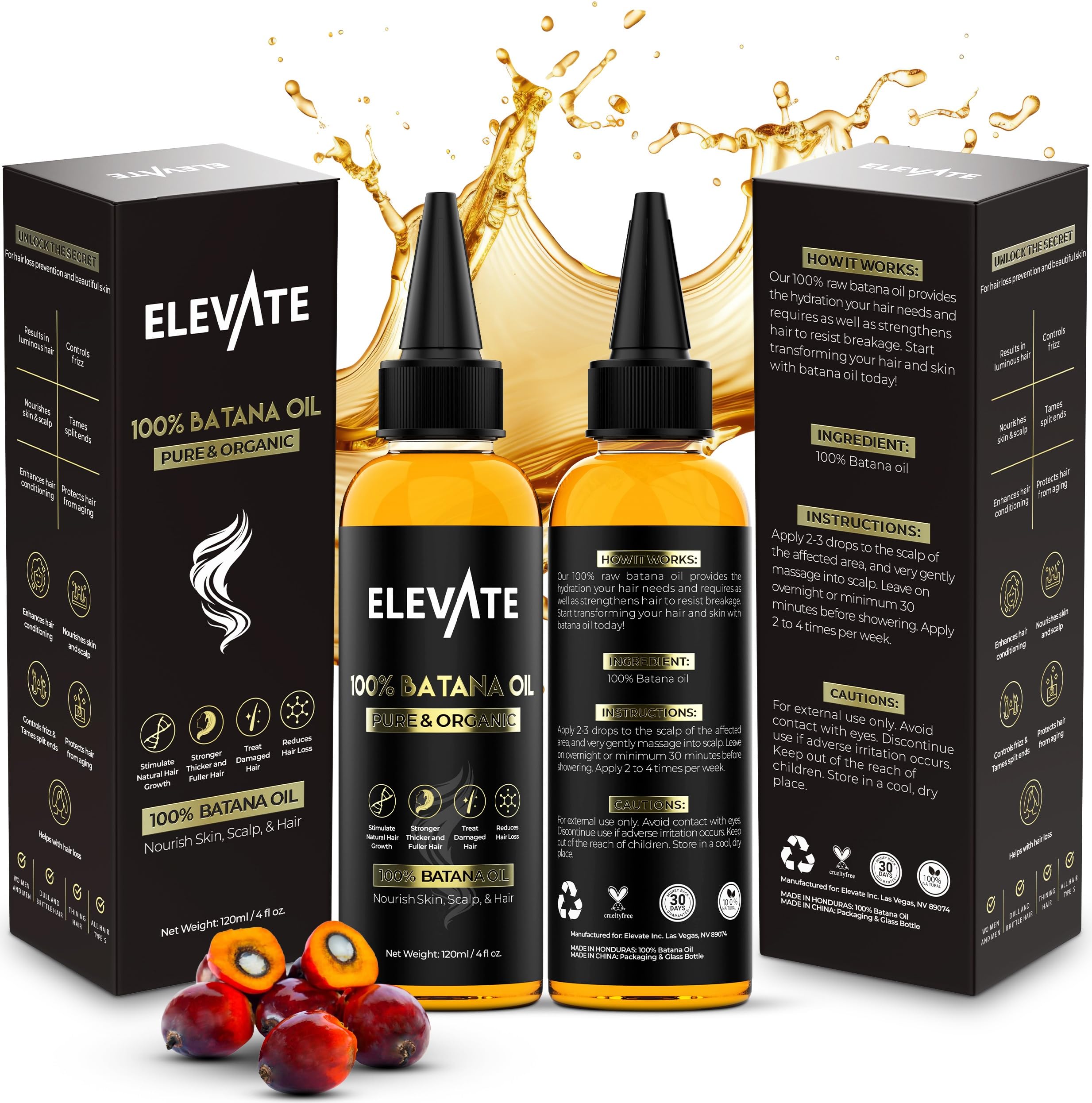 Elevate Batana Oil helps damaged hair feel softer and smoother