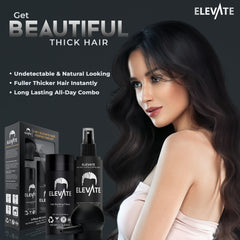 Elevate hair fibers keratin closeup shows natural thickening effect