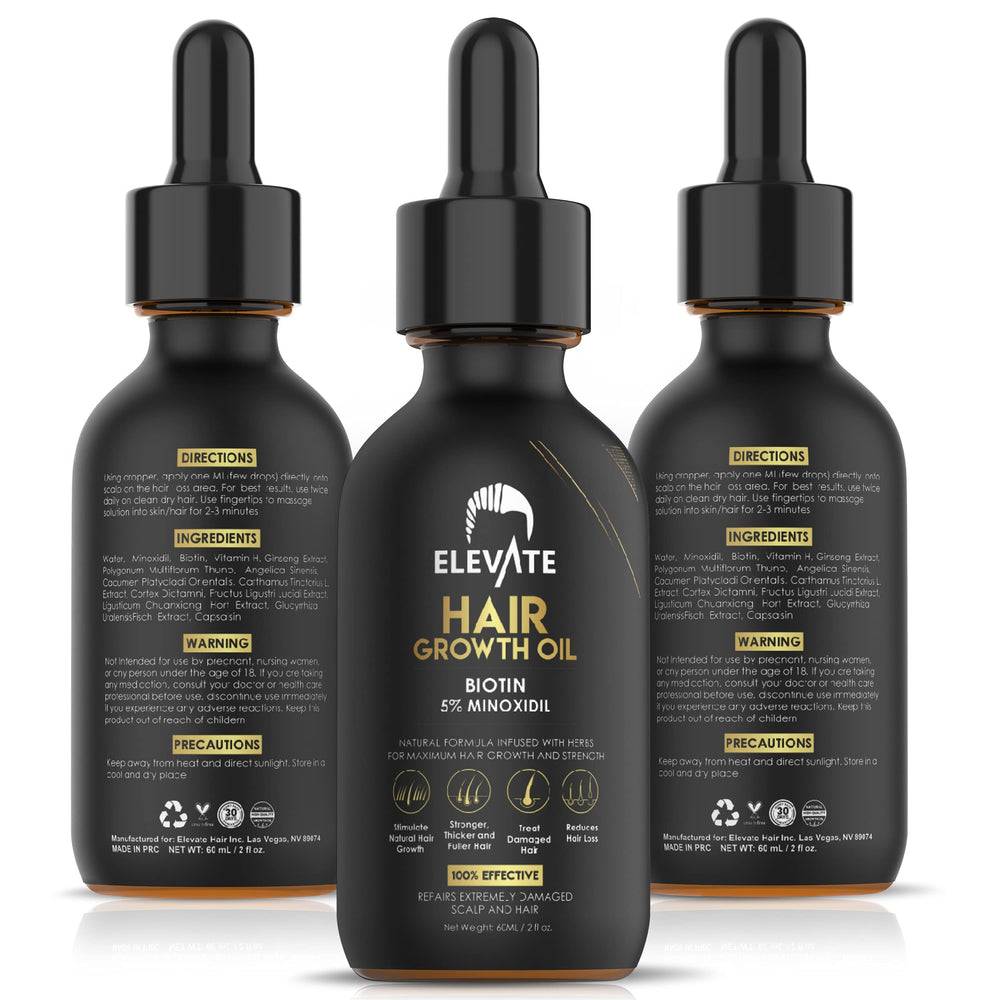 Elevate Hair Regrowth Packaging 2oz size for extended use