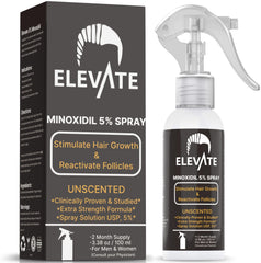 Elevate hair regrowth spray bottle top with secure lock cap for daily use