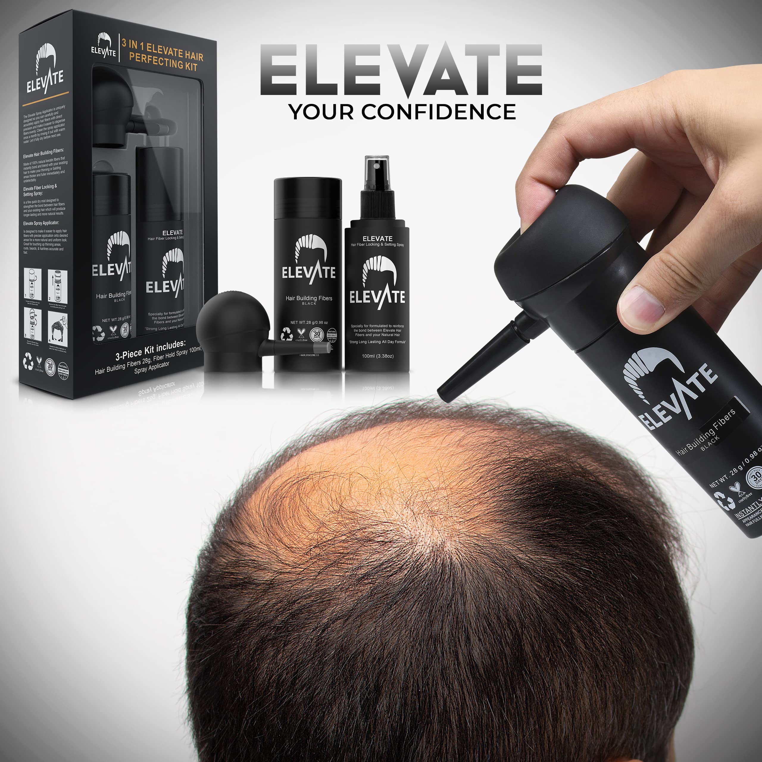 Elevate natural keratin fibers texture closeup blends realistically