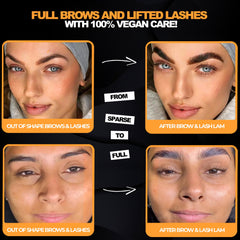 Step 2 brow lift demonstrated for defined shape at home