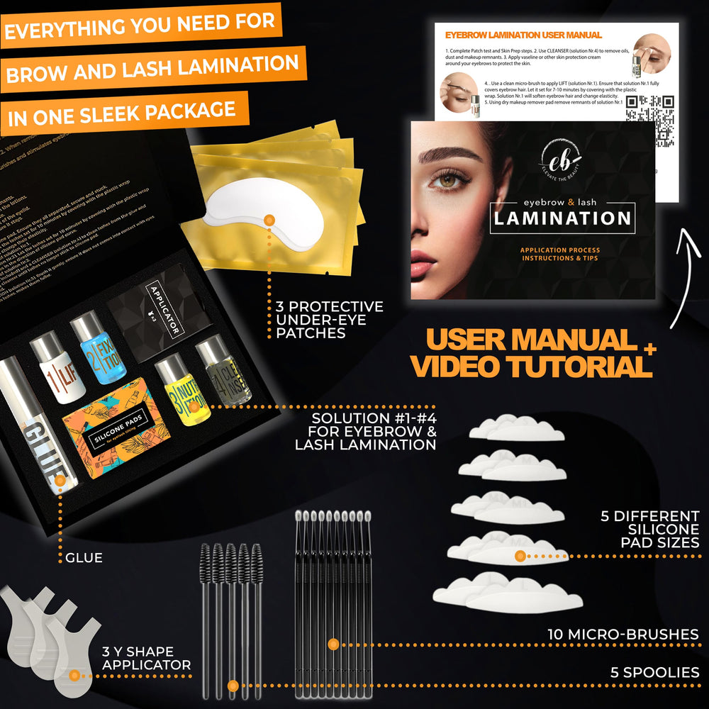 Lash lamination kit tube for sleek lifted lashes at home