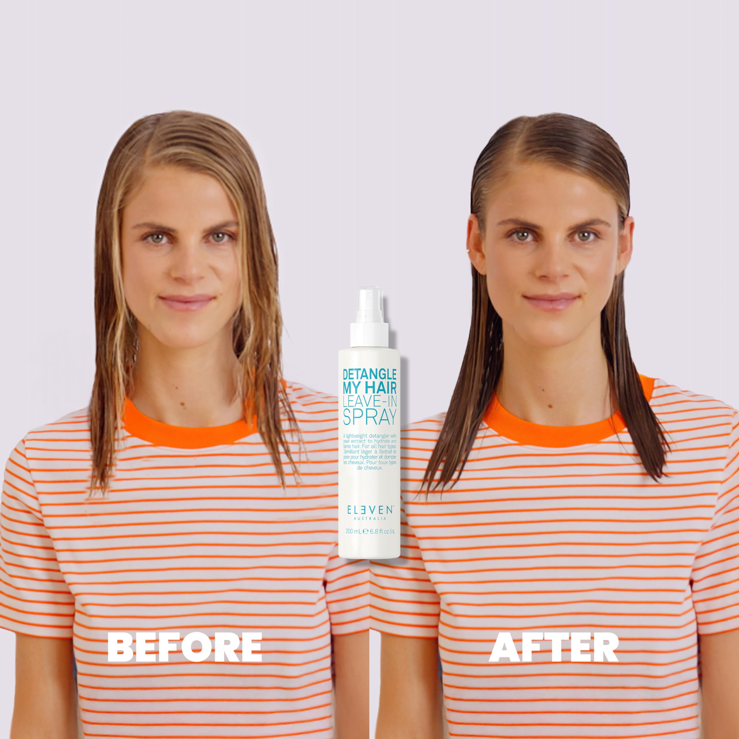 ELEVEN AUSTRALIA Detangle My Hair close-up highlighting pear extract conditioning.