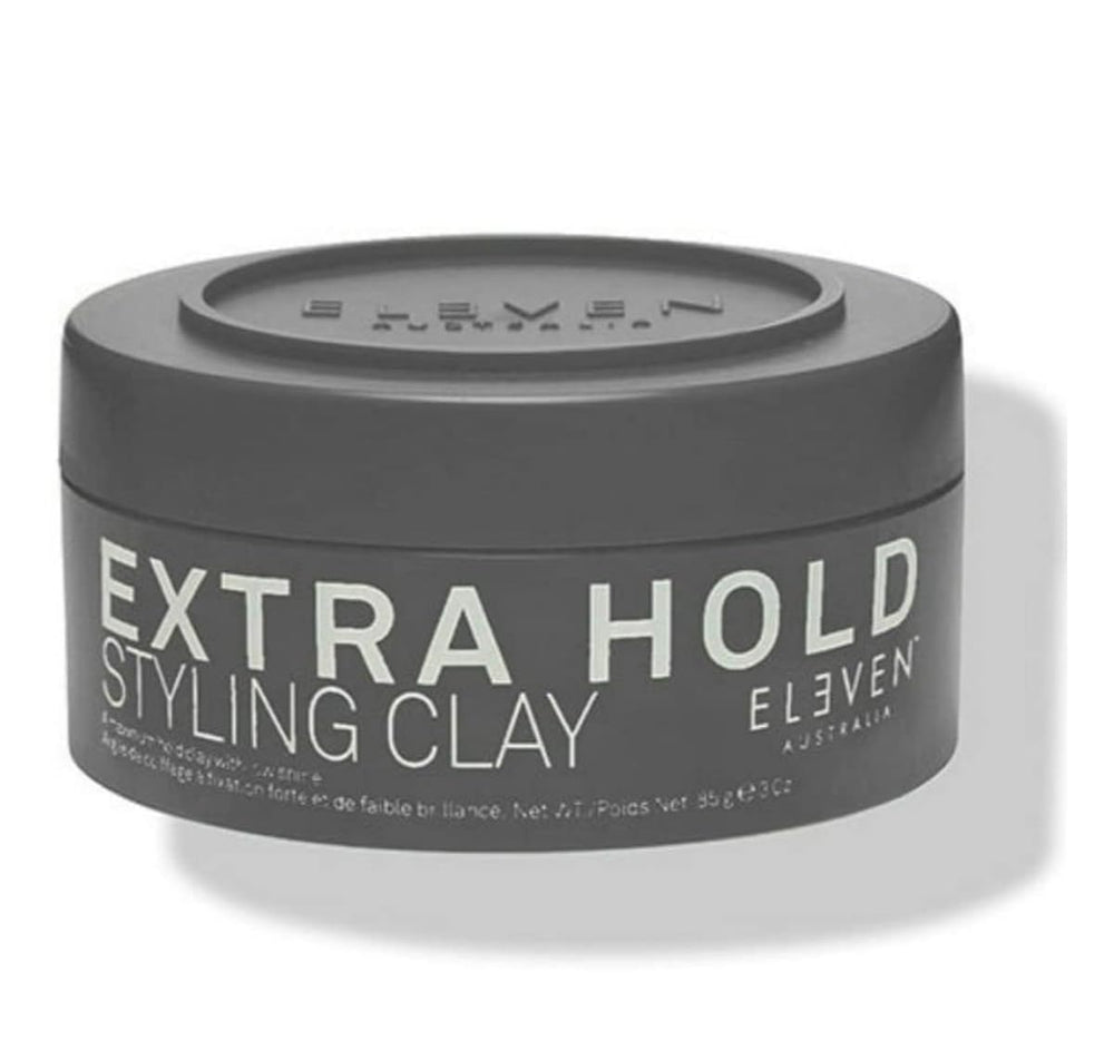 Eleven Australia extra hold clay close-up highlights texture and matte finish