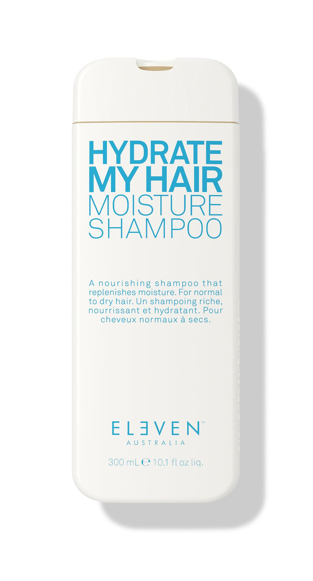 ELEVEN AUSTRALIA Hydrate My Hair Shampoo bottle front shows color-safe moisture for dry hair