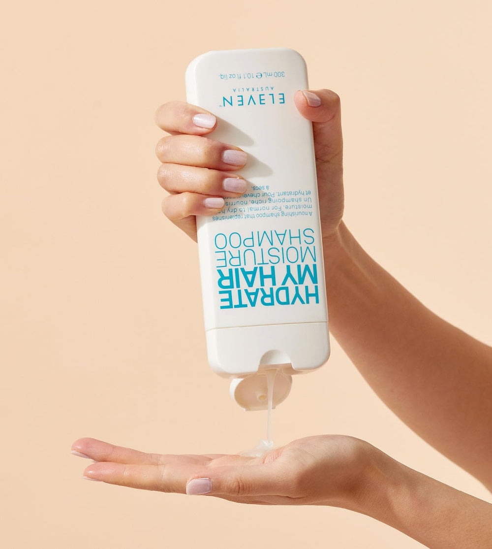 ELEVEN AUSTRALIA Hydrate My Hair on model shows improved manageability.