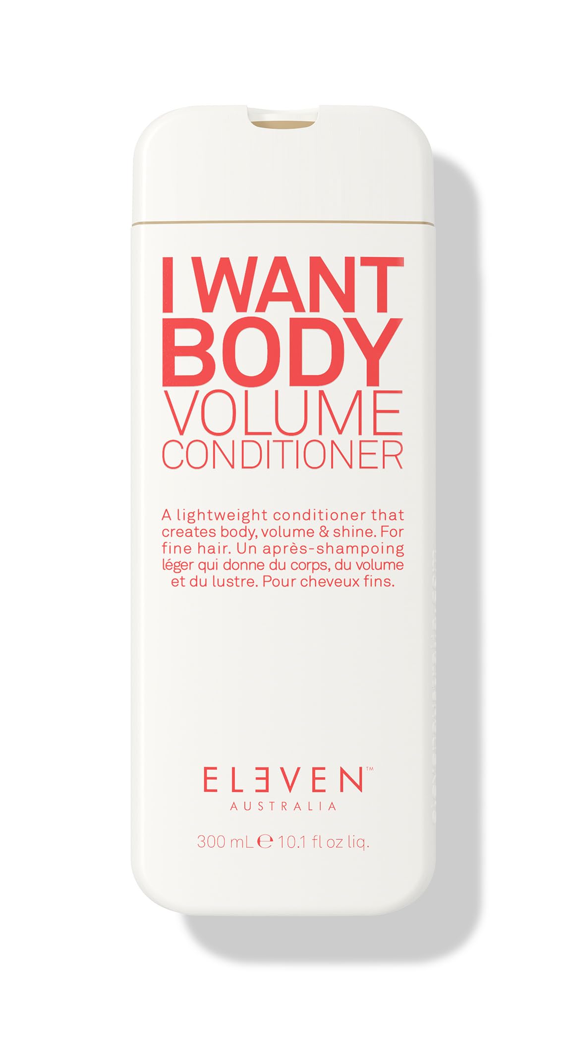 ELEVEN AUSTRALIA I Want Body Volume bottle front showing volumizing conditioner for fuller hair.