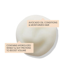 ELEVEN AUSTRALIA I Want Body Volume bottle label highlights proteins and sulfate-free formula for fine hair.