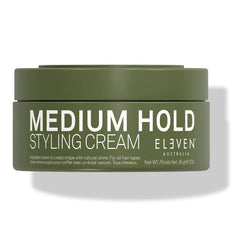 ELEVEN AUSTRALIA medium hold cream bottle showing natural shine and flexible hold