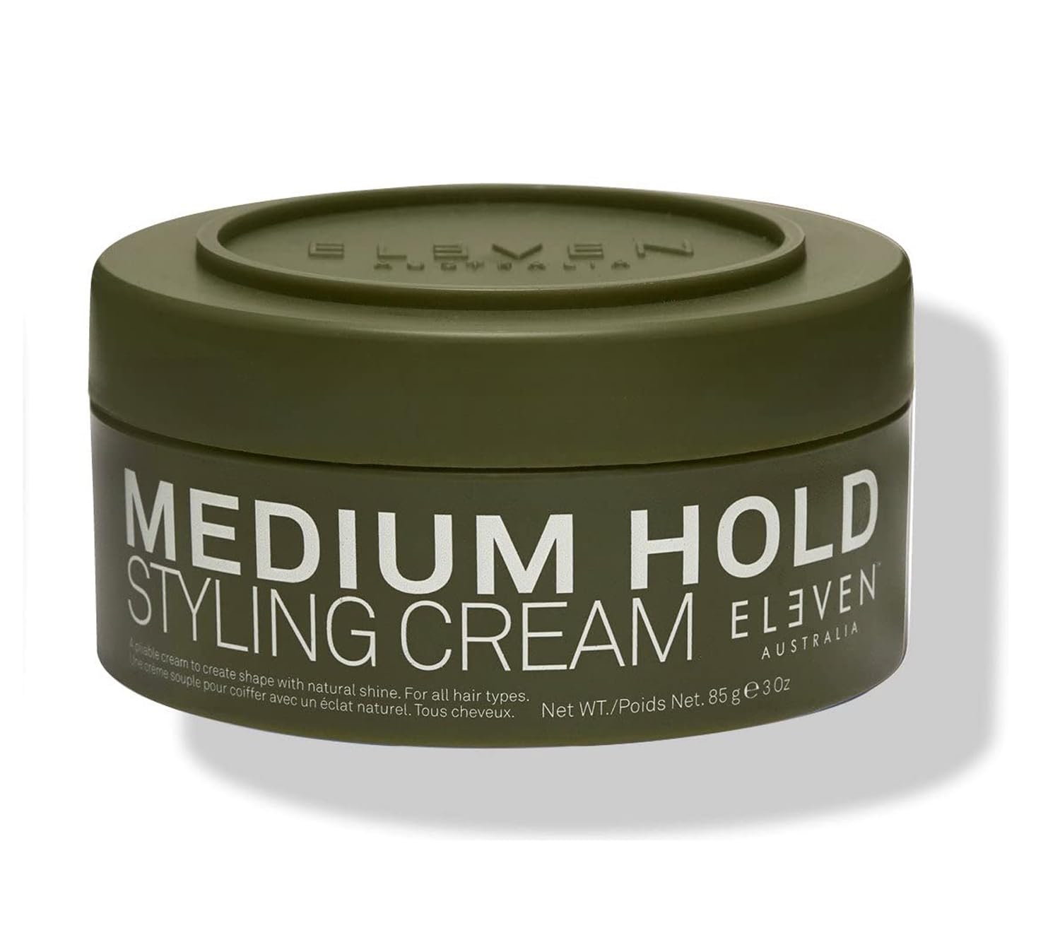 ELEVEN AUSTRALIA medium hold cream being applied through mid-lengths for relaxed movement
