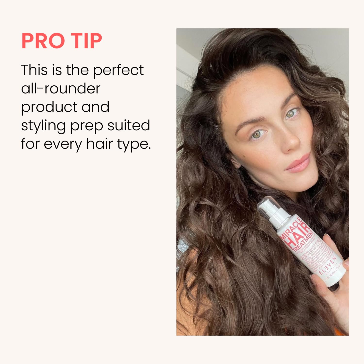ELEVEN AUSTRALIA Miracle Leave In with UVA UVB filters for color protection.
